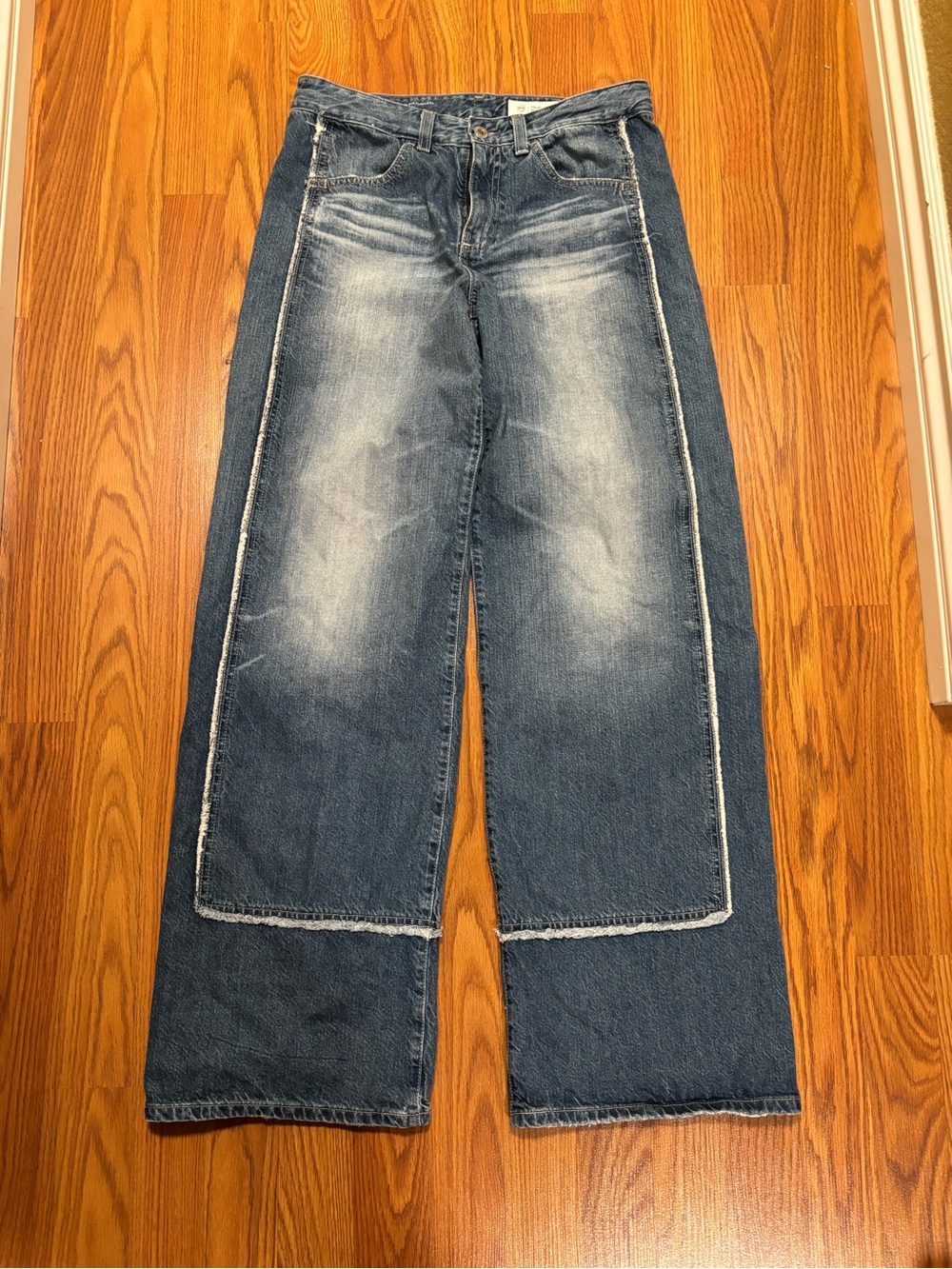 AG Adria Paneled Wide Leg Jeans